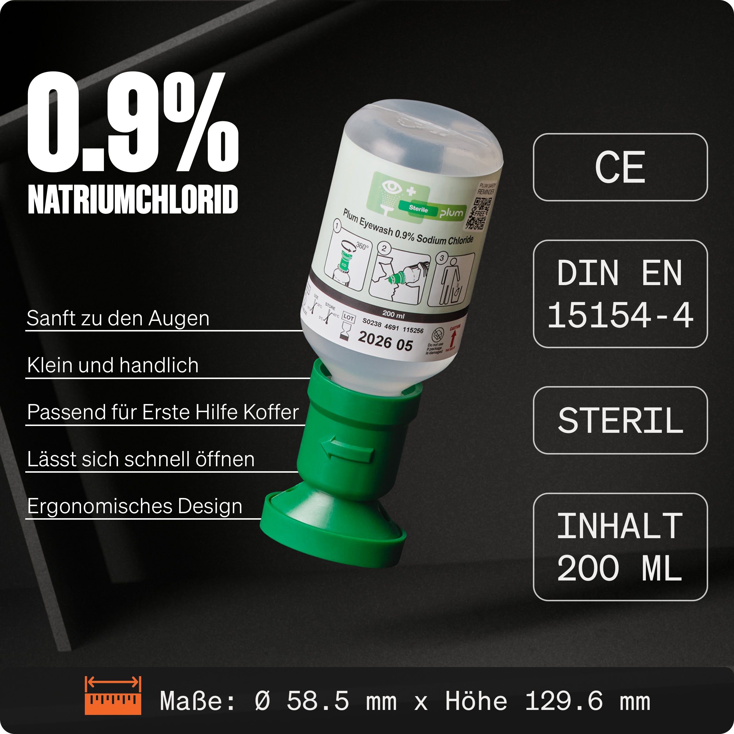 Erste Hilfe Kasten I nach neuer DIN 13157:2021 I inkl. Augenspülflasche
