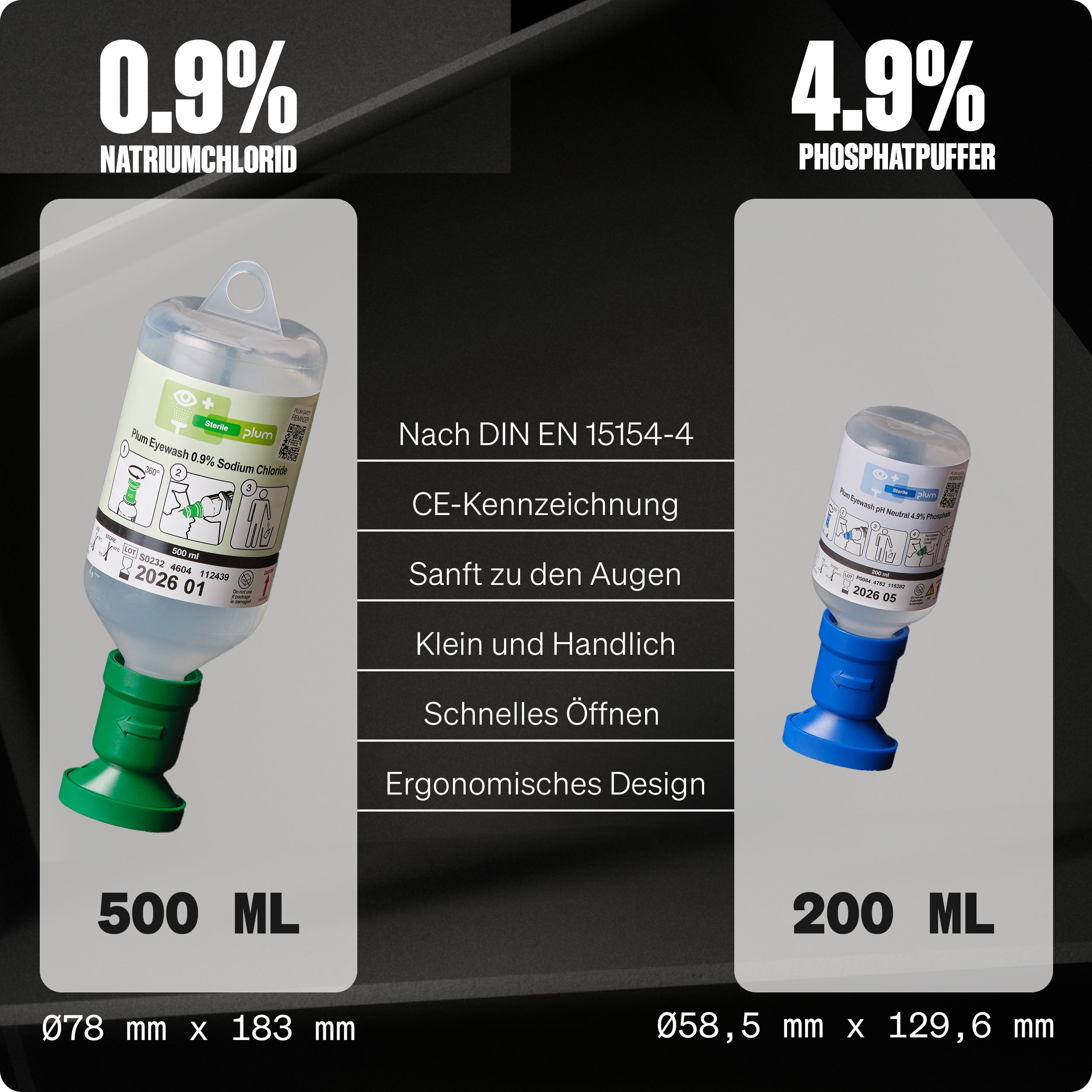 Erste Hilfe Kasten I nach neuer DIN 13157:2021 I inkl. Augenspülflasche