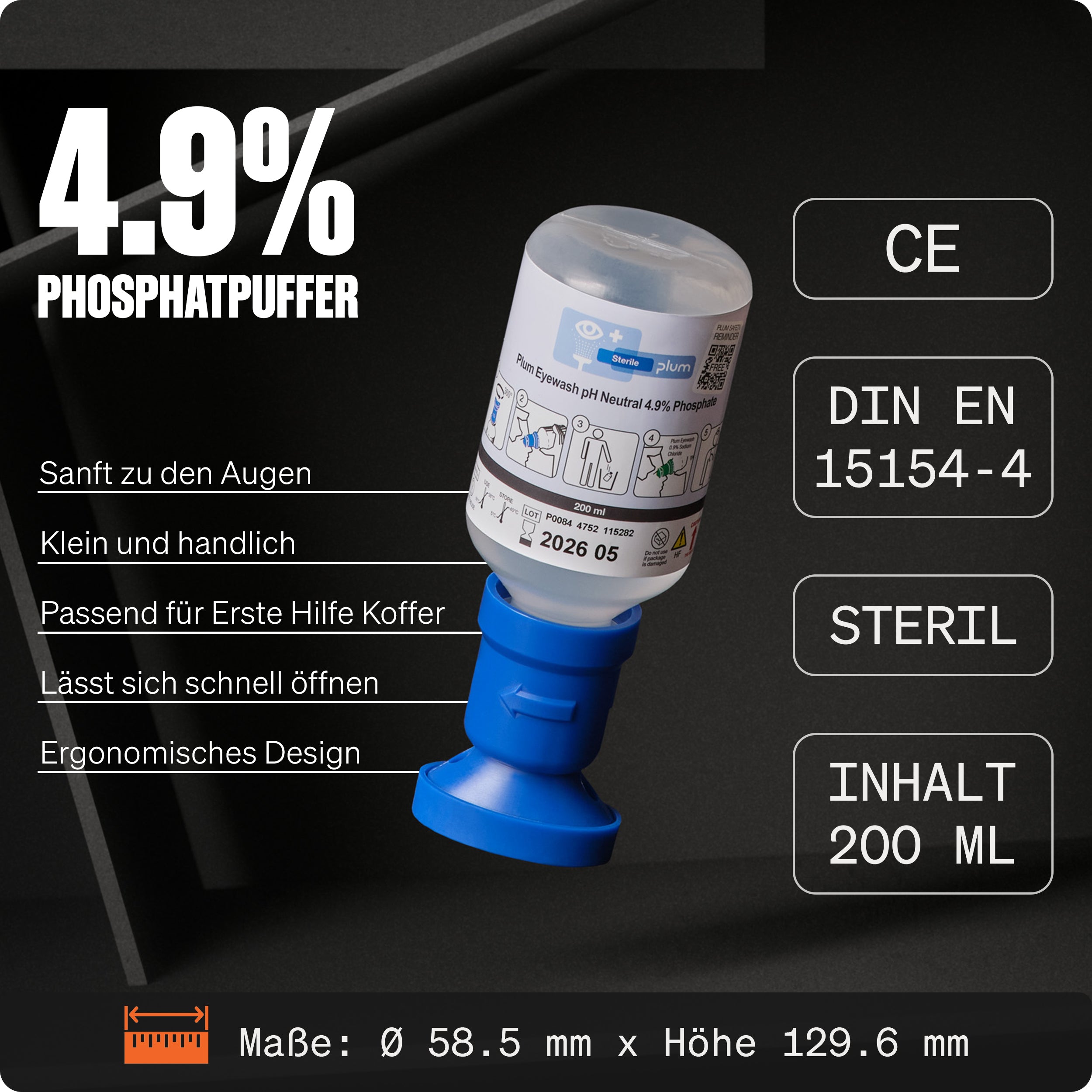 Erste Hilfe Kasten I nach neuer DIN 13157:2021 I inkl. Augenspülflasche