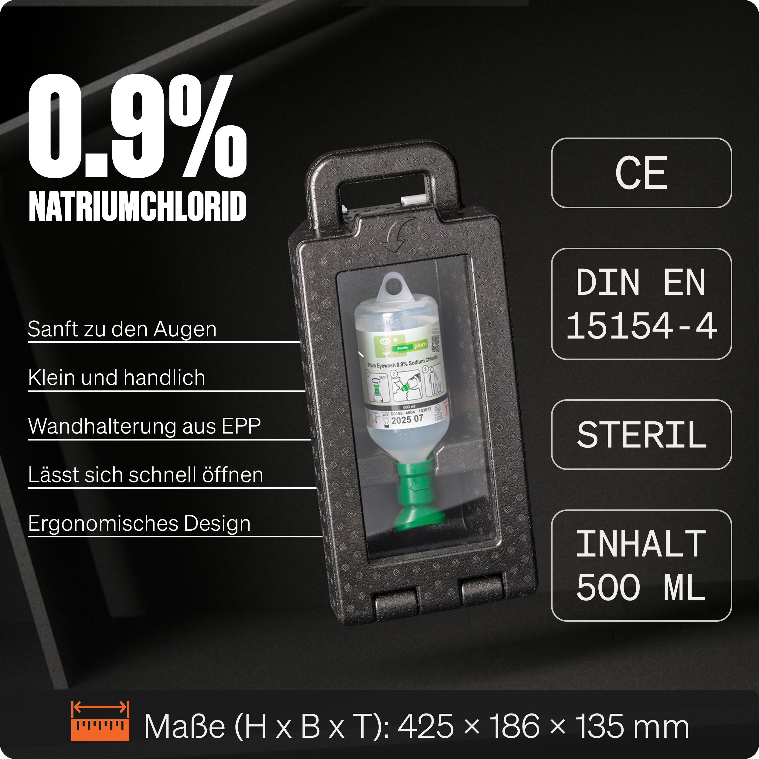 Erste Hilfe Kasten I nach neuer DIN 13157:2021 I inkl. Augenspülflasche