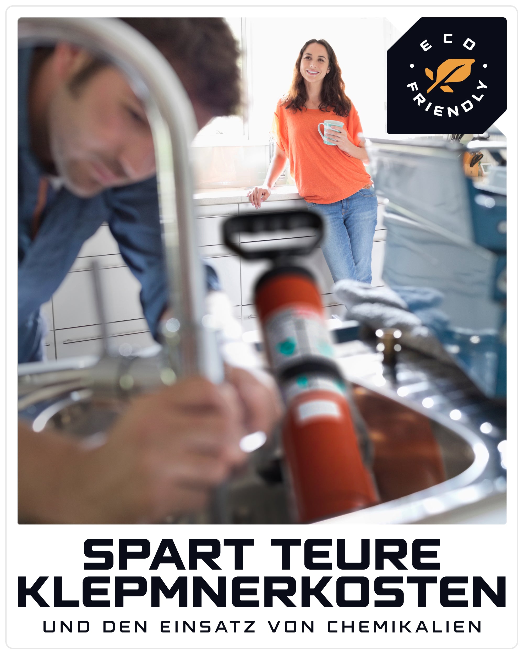 Chemiefreie Rohrreinigung mit der WERKSTEIN Pumpe – spart Klempnerkosten