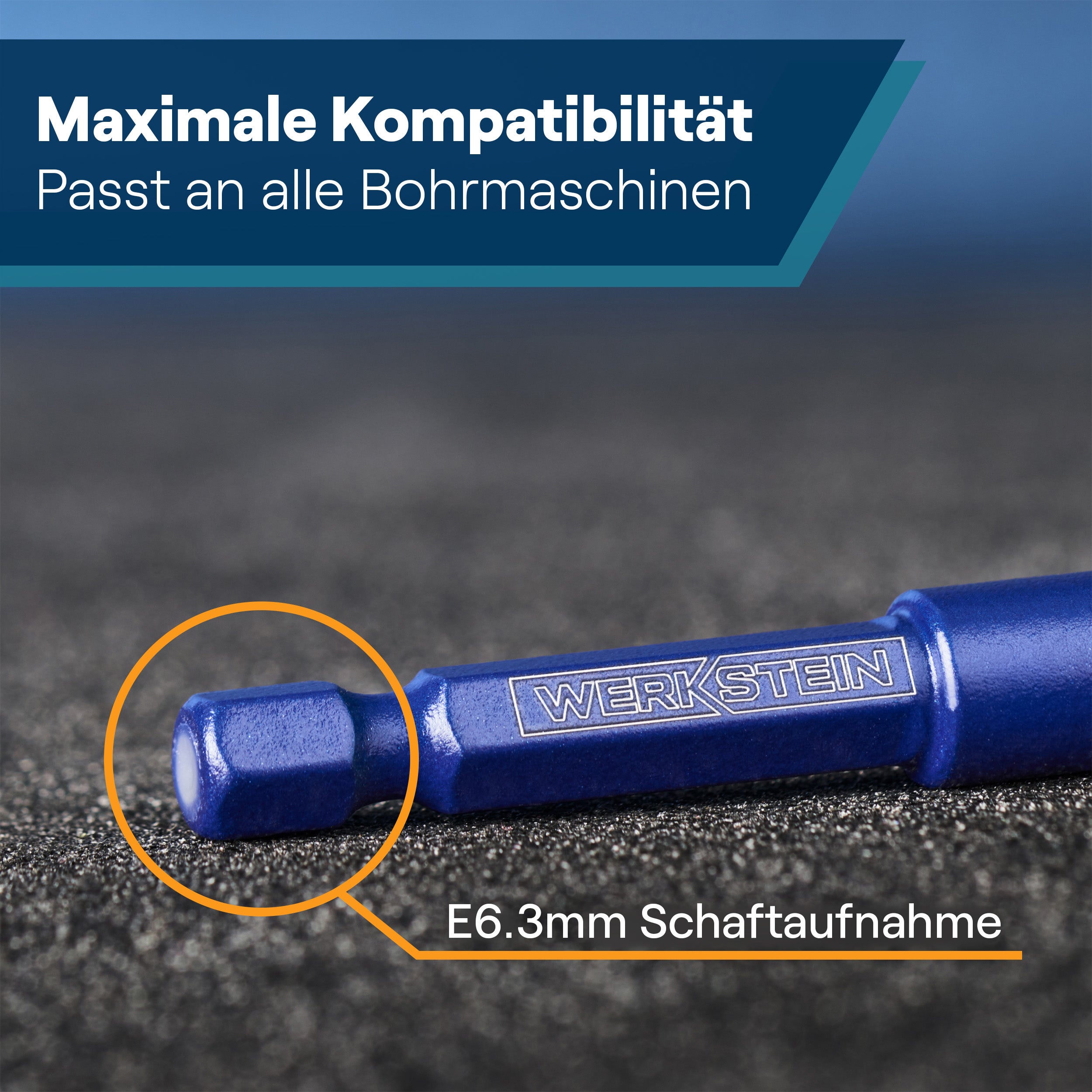 Diamantbohrer mit E6.3 mm Sechskantschaft – passend für handelsübliche Bohrmaschinen