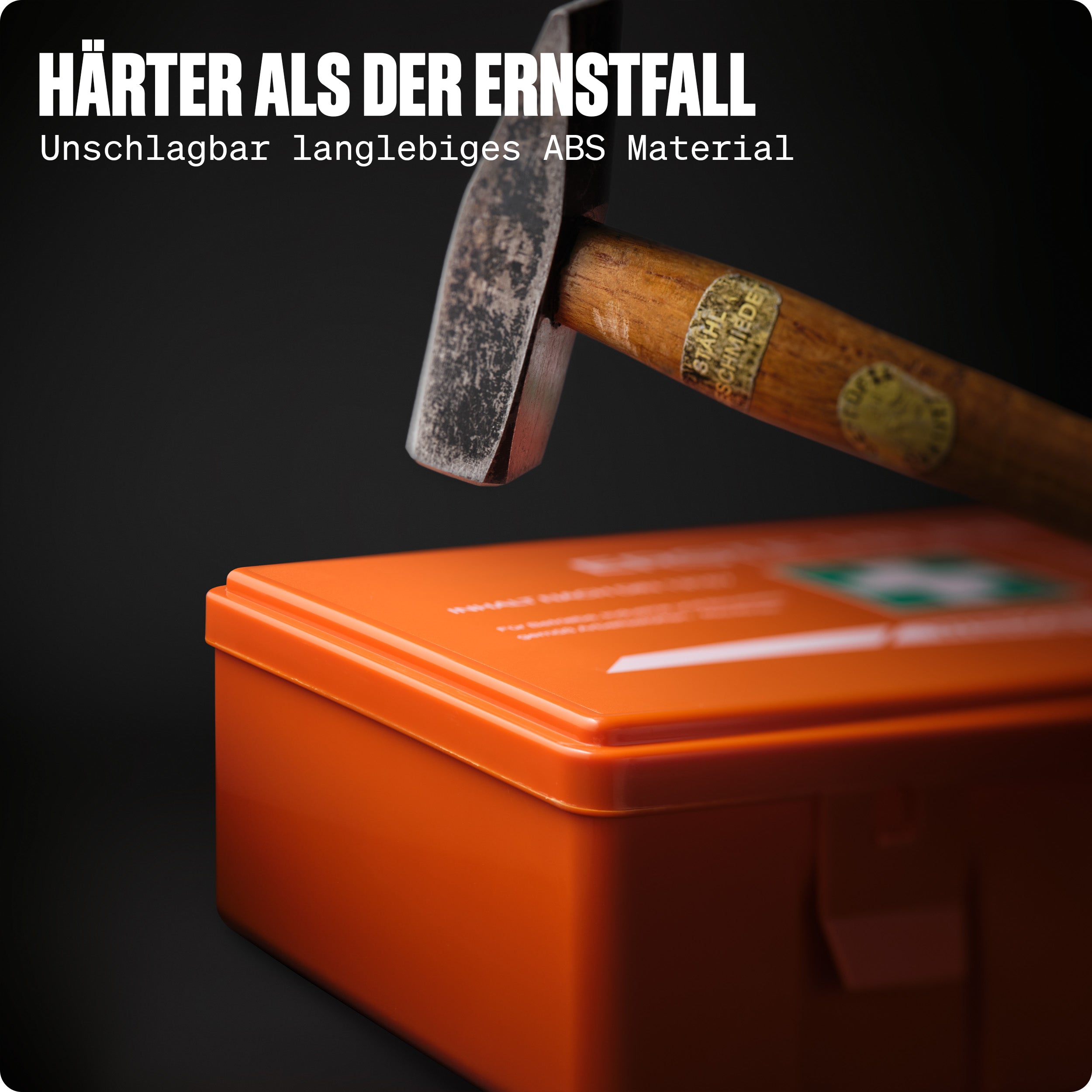 Robuster Erste-Hilfe-Koffer aus ABS Kunststoff – schlagfest und langlebig