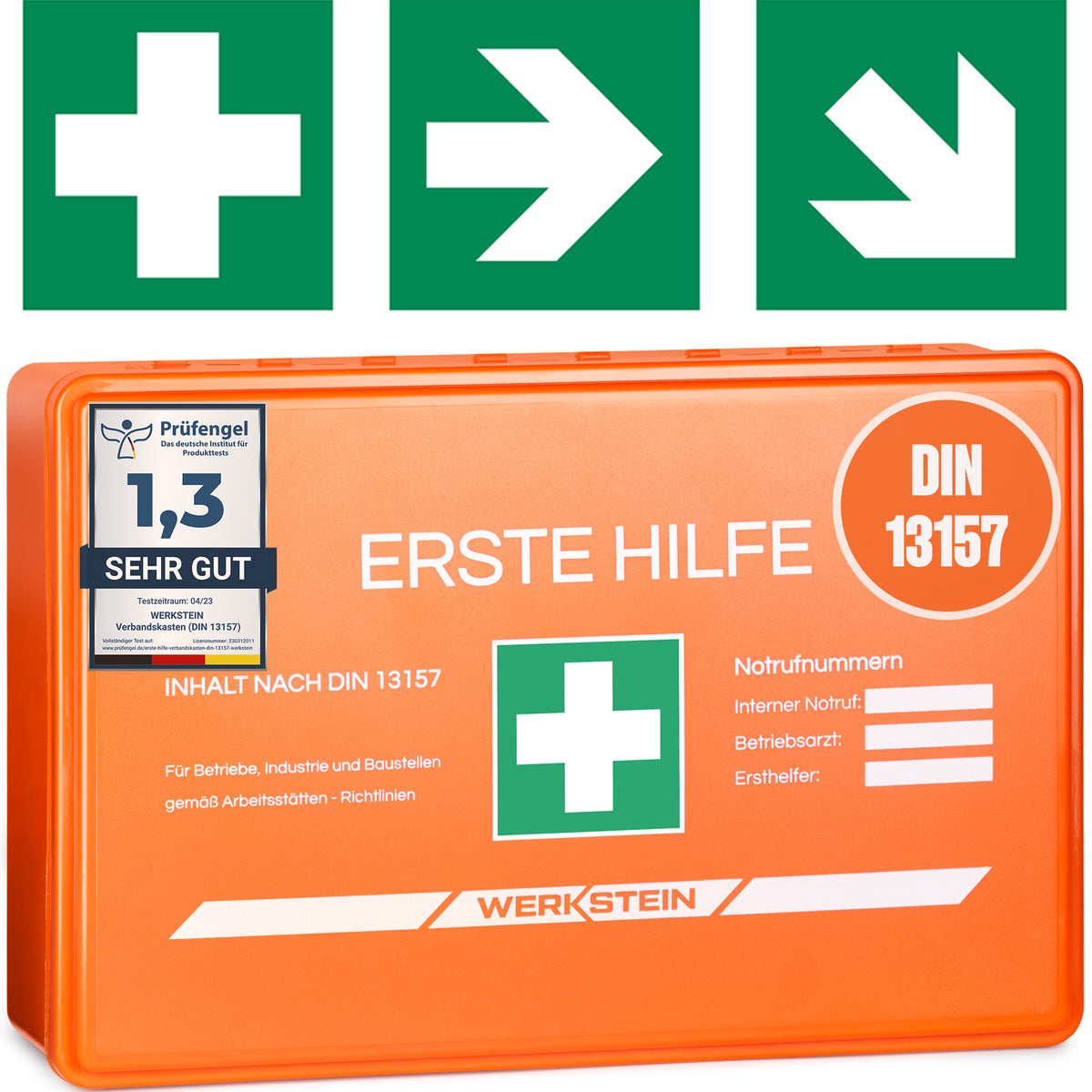 VERBANDKASTEN (K) ARR DIN 13157 +Beatmung +Hygiene-Gel +Sprühpflaster +Aushang VERBANDKASTEN (K) ARR DIN 13157 +Beatmung +Hygiene-Gel +Sprühpflaster +Aushang